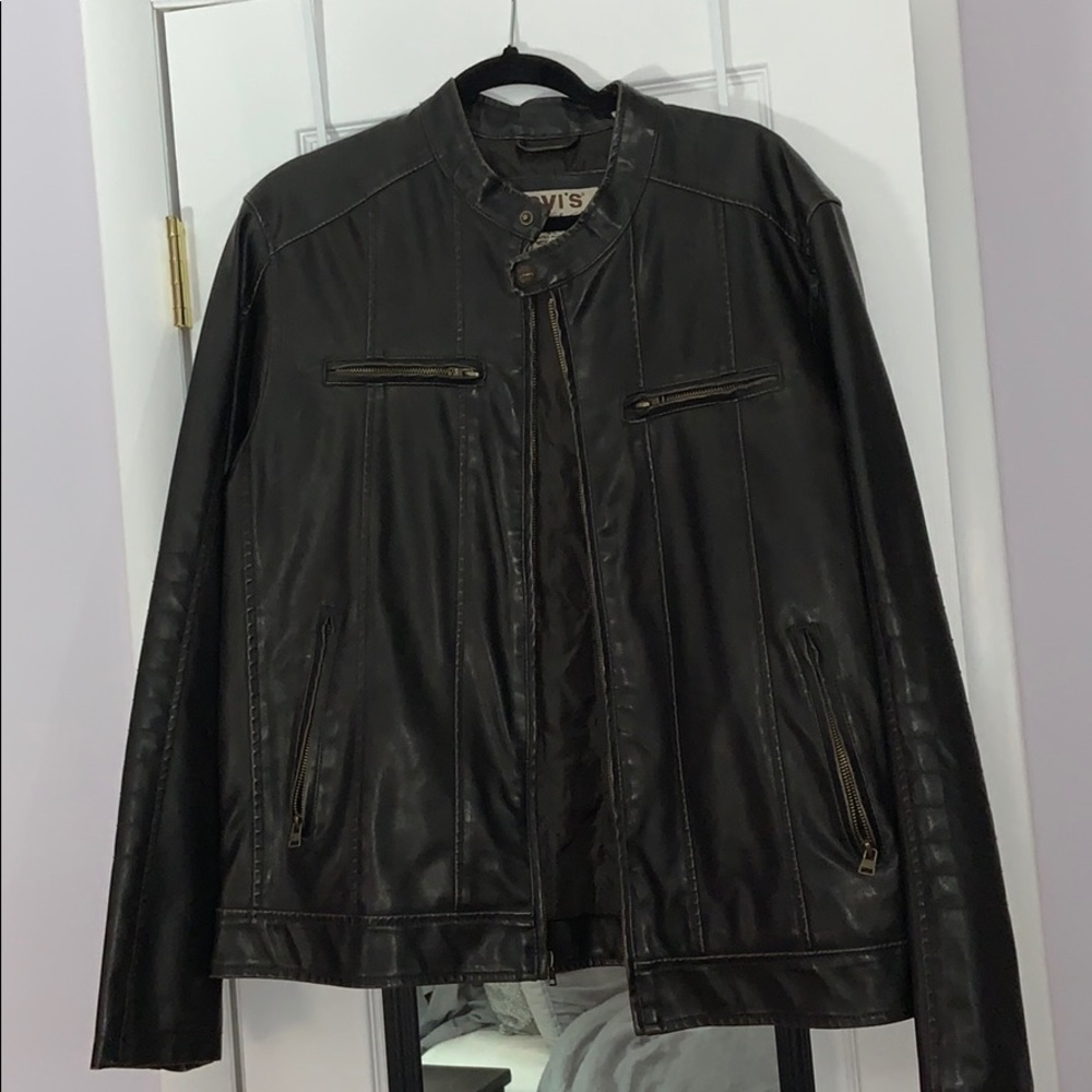 Mens faux Leather LEVIs Jacket